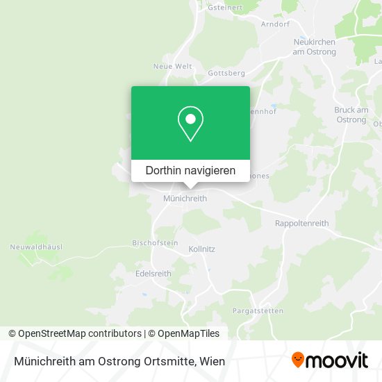 Münichreith am Ostrong Ortsmitte Karte