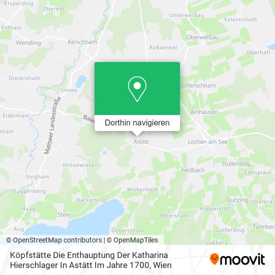 Köpfstätte Die Enthauptung Der Katharina Hierschlager In Astätt Im Jahre 1700 Karte