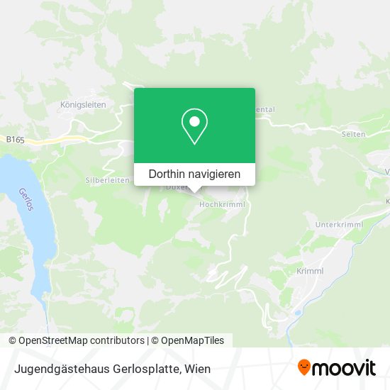 Jugendgästehaus Gerlosplatte Karte