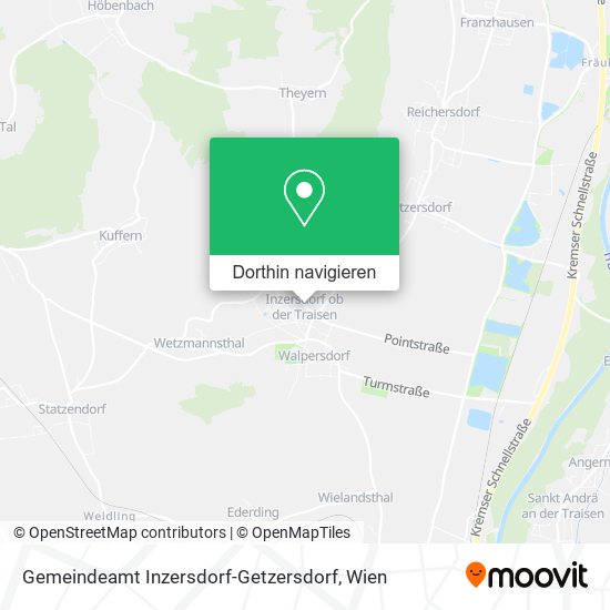 Gemeindeamt Inzersdorf-Getzersdorf Karte