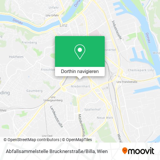 Abfallsammelstelle Brucknerstraße / Billa Karte