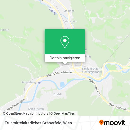 Frühmittelalterliches Gräberfeld Karte