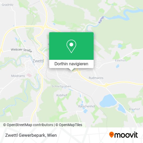 Zwettl Gewerbepark Karte