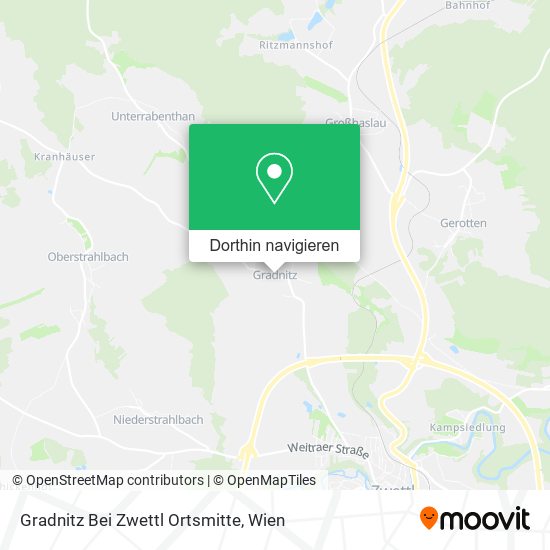 Gradnitz Bei Zwettl Ortsmitte Karte