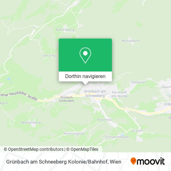 Grünbach am Schneeberg Kolonie / Bahnhof Karte