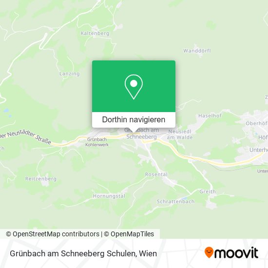 Grünbach am Schneeberg Schulen Karte