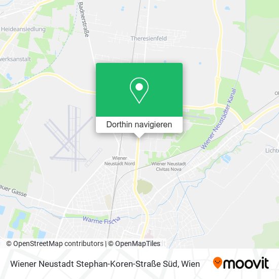 Wiener Neustadt Stephan-Koren-Straße Süd Karte