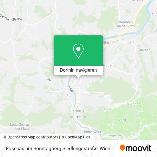 Rosenau am Sonntagberg Siedlungsstraße Karte