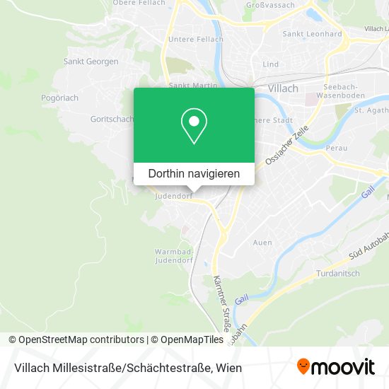 Villach Millesistraße / Schächtestraße Karte