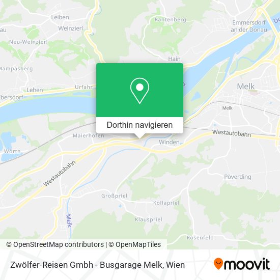 Zwölfer-Reisen Gmbh - Busgarage Melk Karte