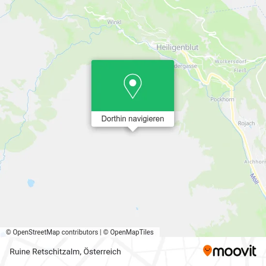 Ruine Retschitzalm Karte