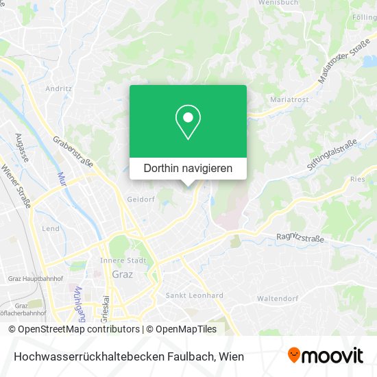Hochwasserrückhaltebecken Faulbach Karte