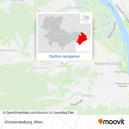Klosterneuburg Karte
