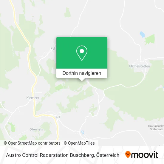 Austro Control Radarstation Buschberg Karte