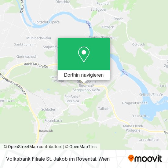 Volksbank Filiale St. Jakob im Rosental Karte