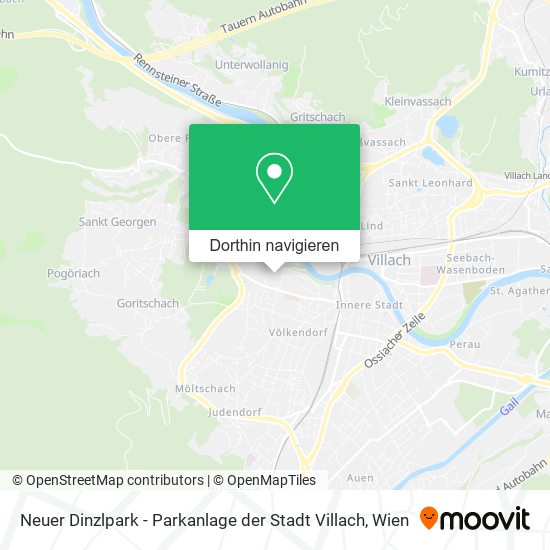 Neuer Dinzlpark - Parkanlage der Stadt Villach Karte