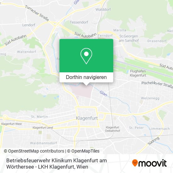 Betriebsfeuerwehr Klinikum Klagenfurt am Wörthersee - LKH Klagenfurt Karte