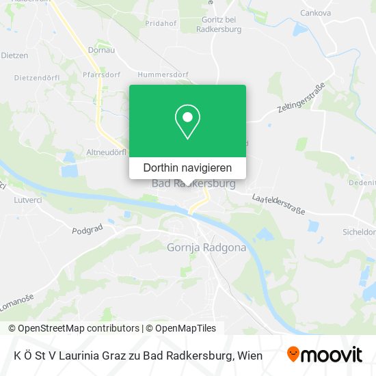 K Ö St V Laurinia Graz zu Bad Radkersburg Karte