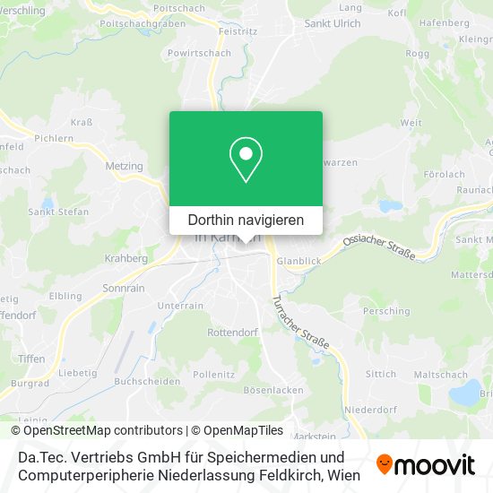Da.Tec. Vertriebs GmbH für Speichermedien und Computerperipherie Niederlassung Feldkirch Karte