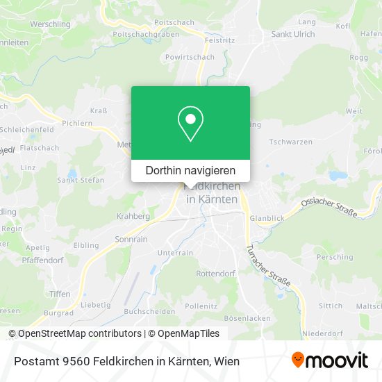 Postamt 9560 Feldkirchen in Kärnten Karte