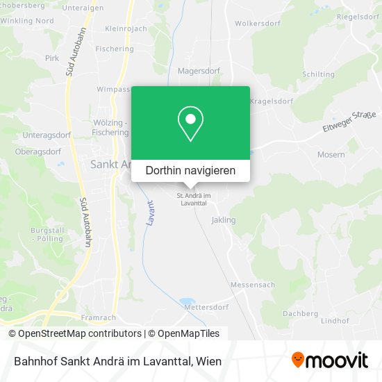 Bahnhof Sankt Andrä im Lavanttal Karte