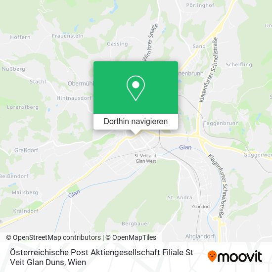 Österreichische Post Aktiengesellschaft Filiale St Veit Glan Duns Karte