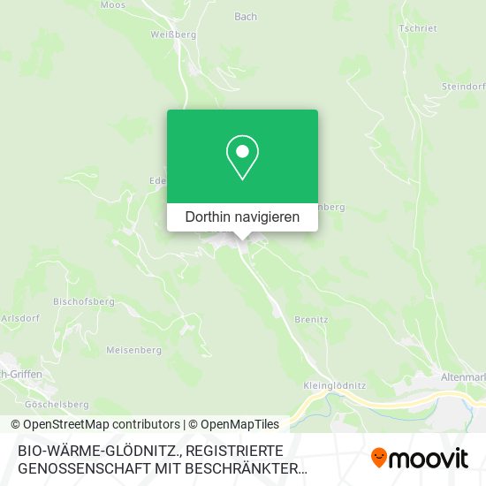 BIO-WÄRME-GLÖDNITZ., REGISTRIERTE GENOSSENSCHAFT MIT BESCHRÄNKTER HAFTUNG. Karte