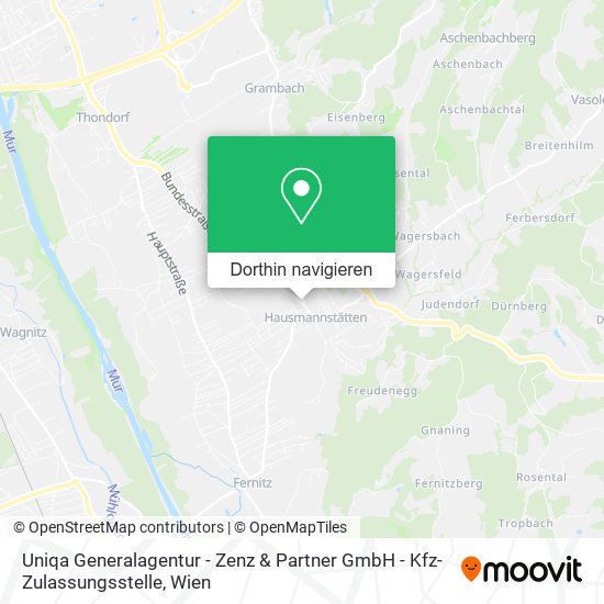 Uniqa Generalagentur - Zenz & Partner GmbH - Kfz-Zulassungsstelle Karte