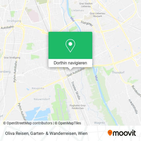 Oliva Reisen, Garten- & Wanderreisen Karte