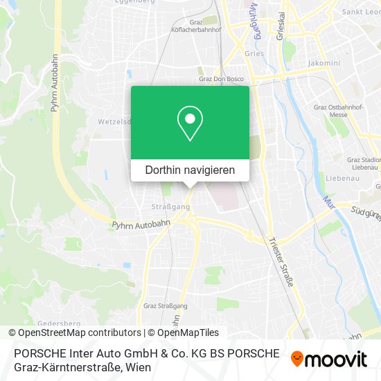PORSCHE Inter Auto GmbH & Co. KG BS PORSCHE Graz-Kärntnerstraße Karte