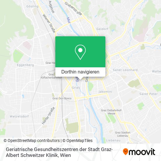 Geriatrische Gesundheitszentren der Stadt Graz-Albert Schweitzer Klinik Karte