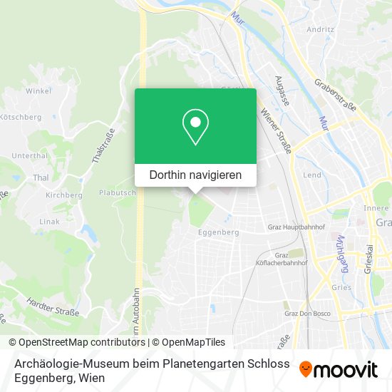 Archäologie-Museum beim Planetengarten Schloss Eggenberg Karte
