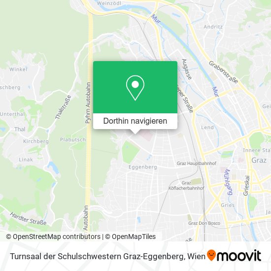 Turnsaal der Schulschwestern Graz-Eggenberg Karte