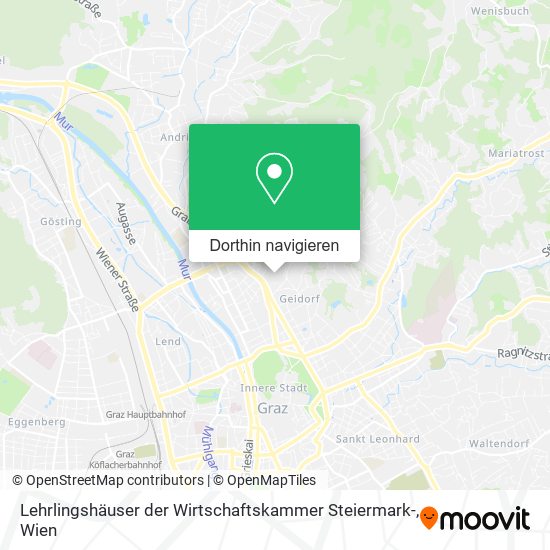 Lehrlingshäuser der Wirtschaftskammer Steiermark- Karte