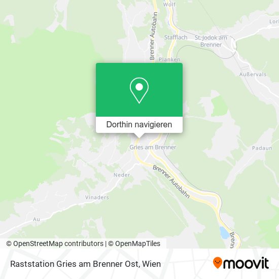 Raststation Gries am Brenner Ost Karte