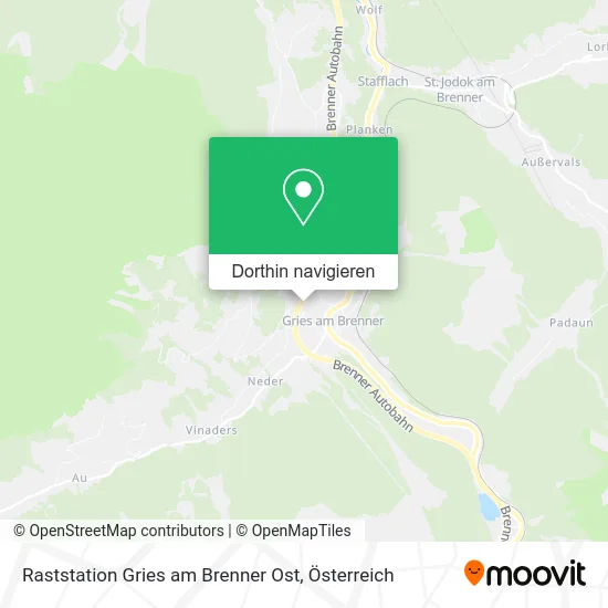 Raststation Gries am Brenner Ost Karte
