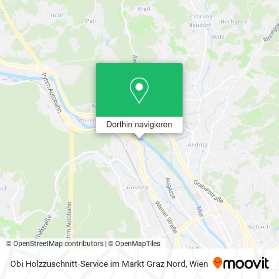 Obi Holzzuschnitt-Service im Markt Graz Nord Karte