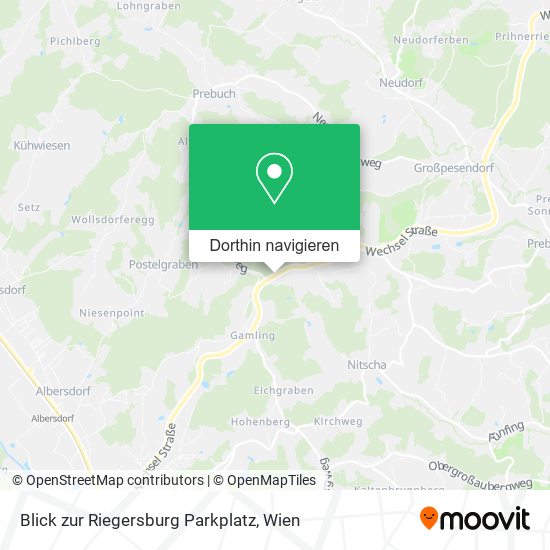 Blick zur Riegersburg Parkplatz Karte