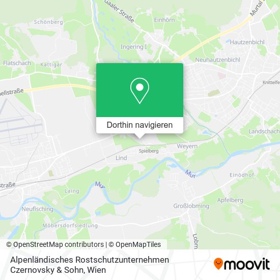 Alpenländisches Rostschutzunternehmen Czernovsky & Sohn Karte