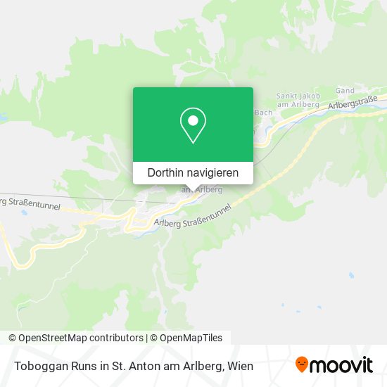 Toboggan Runs in St. Anton am Arlberg Karte