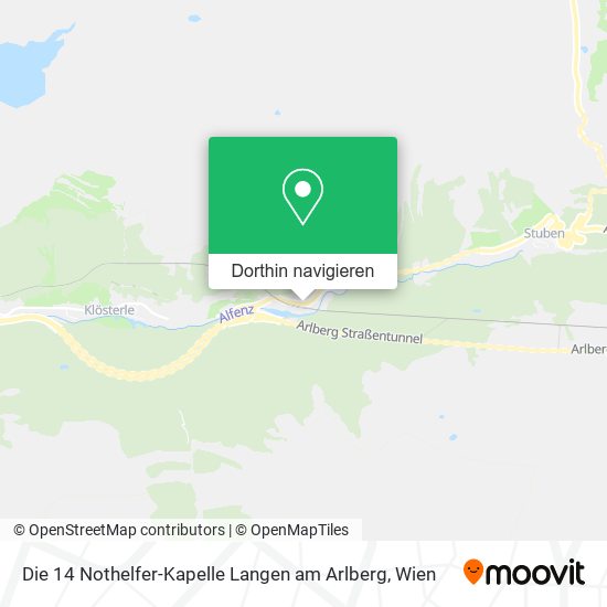 Die 14 Nothelfer-Kapelle Langen am Arlberg Karte