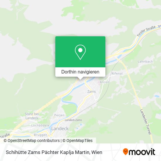 Schihütte Zams Pächter Kaplja Martin Karte