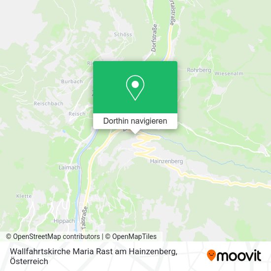 Wallfahrtskirche Maria Rast am Hainzenberg Karte