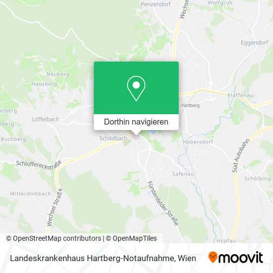 Landeskrankenhaus Hartberg-Notaufnahme Karte