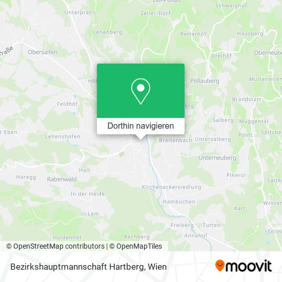 Bezirkshauptmannschaft Hartberg Karte
