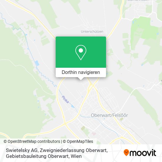 Swietelsky AG, Zweigniederlassung Oberwart, Gebietsbauleitung Oberwart Karte