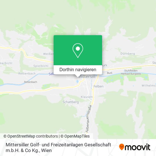 Mittersiller Golf- und Freizeitanlagen Gesellschaft m.b.H. & Co Kg. Karte