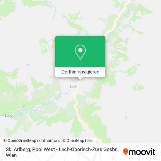 Ski Arlberg, Pool West - Lech-Oberlech-Zürs Gesbr Karte