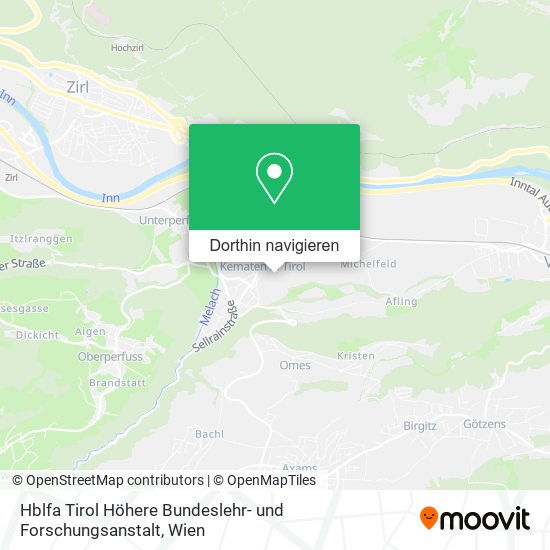 Hblfa Tirol Höhere Bundeslehr- und Forschungsanstalt Karte