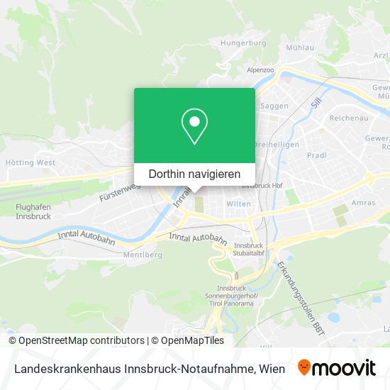 Landeskrankenhaus Innsbruck-Notaufnahme Karte